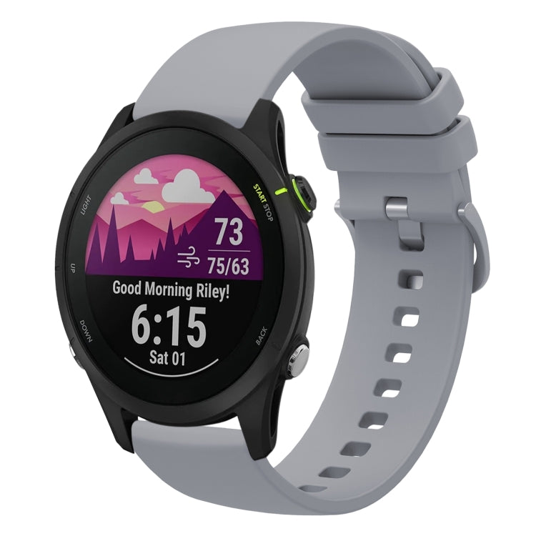 For Garmin Forerunner 255S 18mm Solid Color Soft Silicone Watch Band