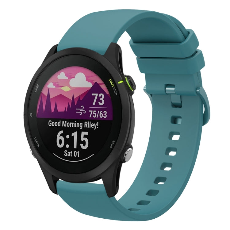 For Garmin Forerunner 255S 18mm Solid Color Soft Silicone Watch Band