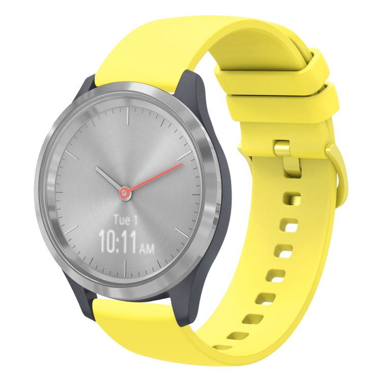 For Garmin Vivomove 3S 18mm Solid Color Soft Silicone Watch Band