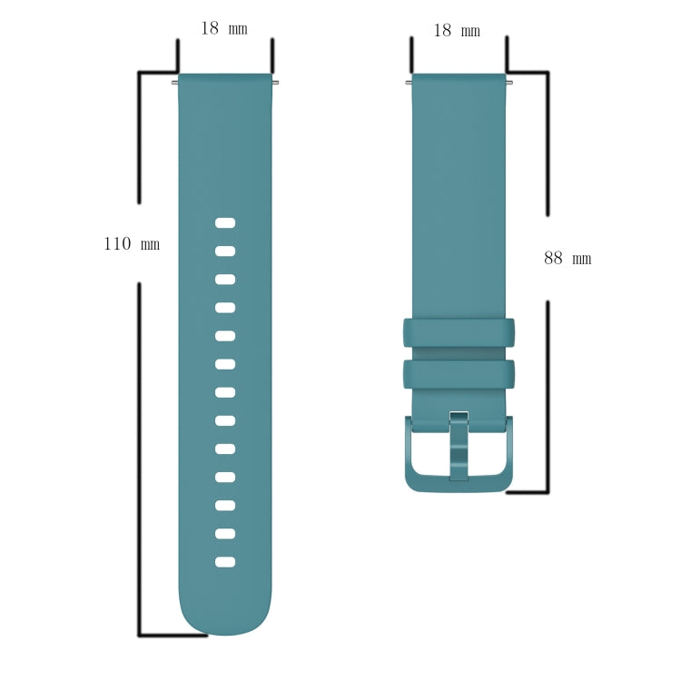 For Garmin Vivomove 3S 18mm Solid Color Soft Silicone Watch Band