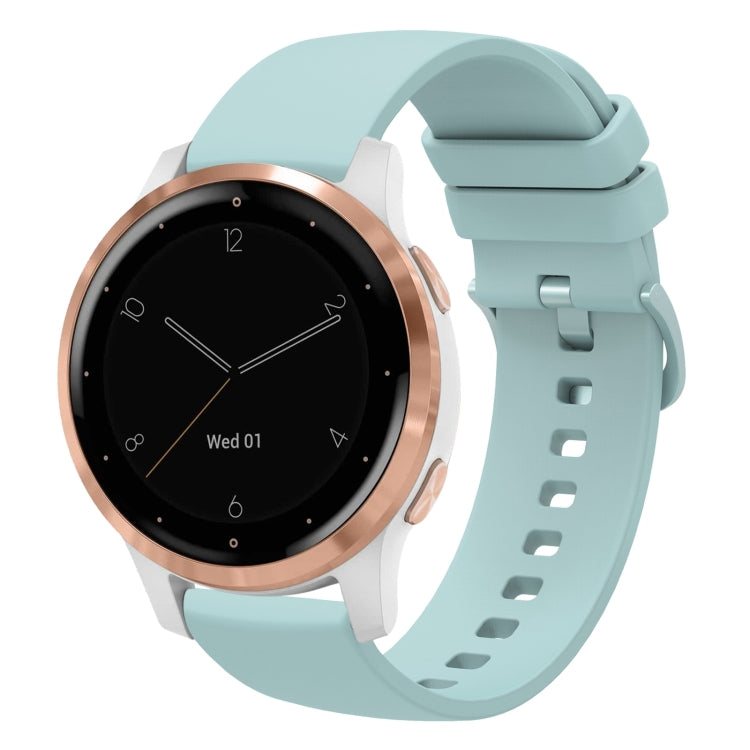For Garmin Vivoactive 4S 18mm Solid Color Soft Silicone Watch Band