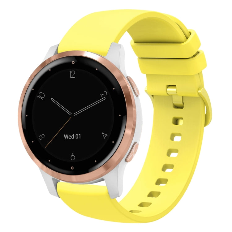 For Garmin Vivoactive 4S 18mm Solid Color Soft Silicone Watch Band