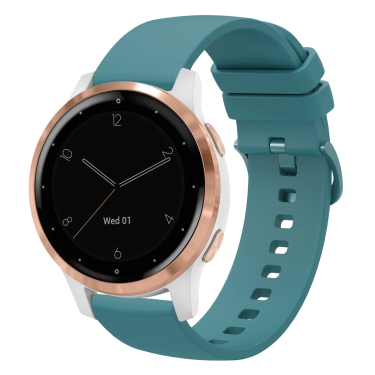 For Garmin Vivoactive 4S 18mm Solid Color Soft Silicone Watch Band