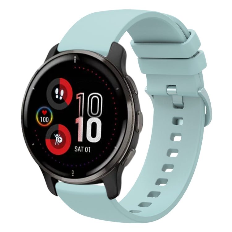 For Garmin Venu 2 Plus 20mm Solid Color Soft Silicone Watch Band