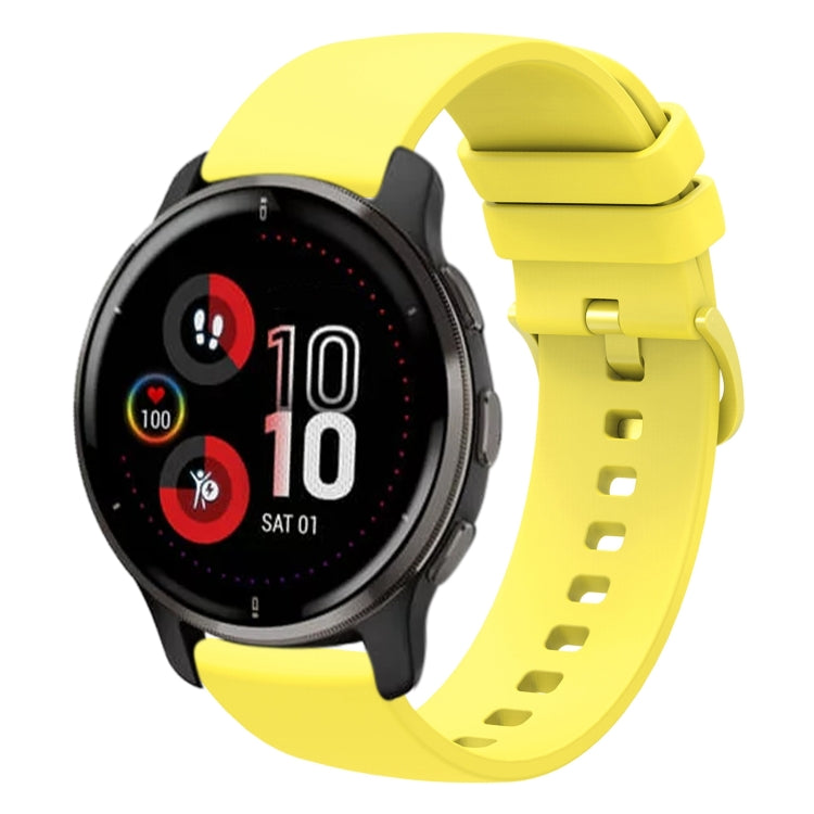 For Garmin Venu 2 Plus 20mm Solid Color Soft Silicone Watch Band