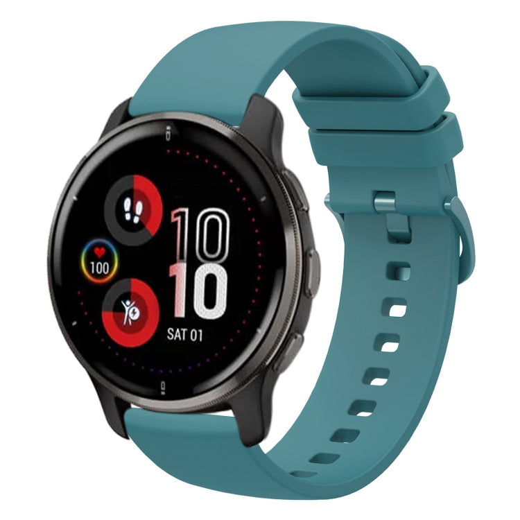For Garmin Venu 2 Plus 20mm Solid Color Soft Silicone Watch Band