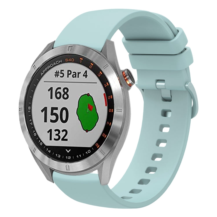 For Garmin Approach S40 20mm Solid Color Soft Silicone Watch Band