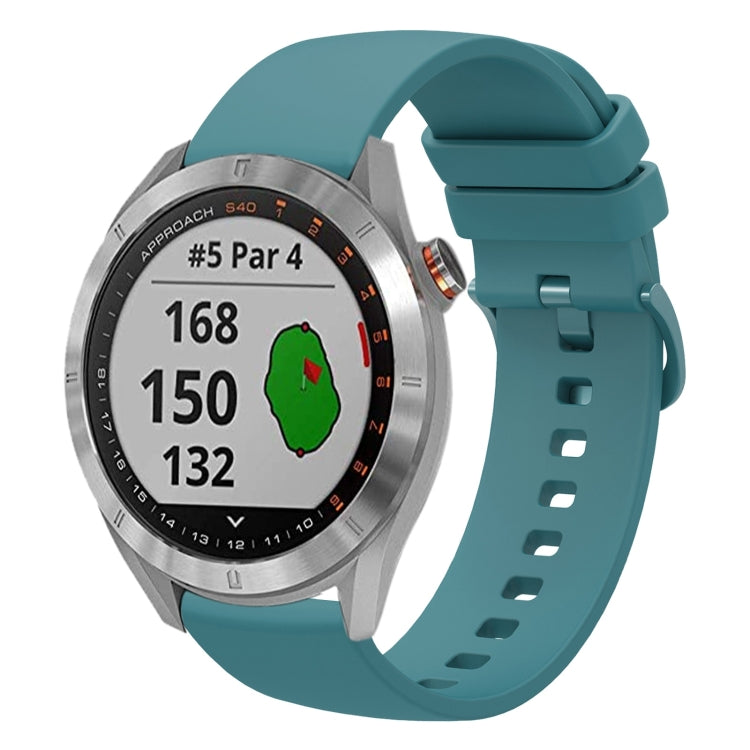 For Garmin Approach S40 20mm Solid Color Soft Silicone Watch Band
