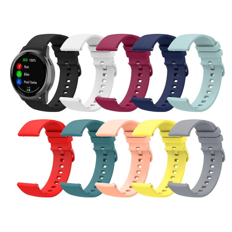For Garmin Venu SQ 20mm Solid Color Soft Silicone Watch Band