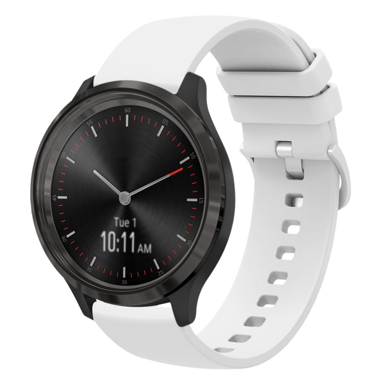 For Garmin Vivomove 3 20mm Solid Color Soft Silicone Watch Band