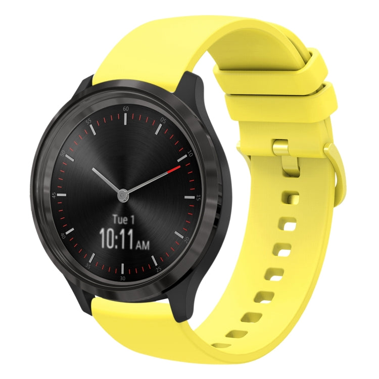 For Garmin Vivomove 3 20mm Solid Color Soft Silicone Watch Band