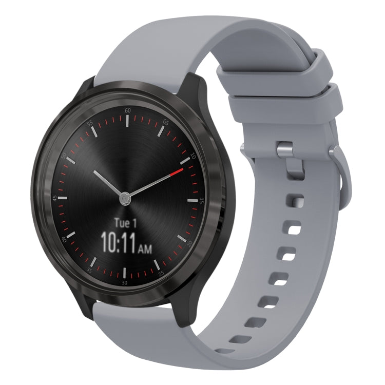 For Garmin Vivomove 3 20mm Solid Color Soft Silicone Watch Band