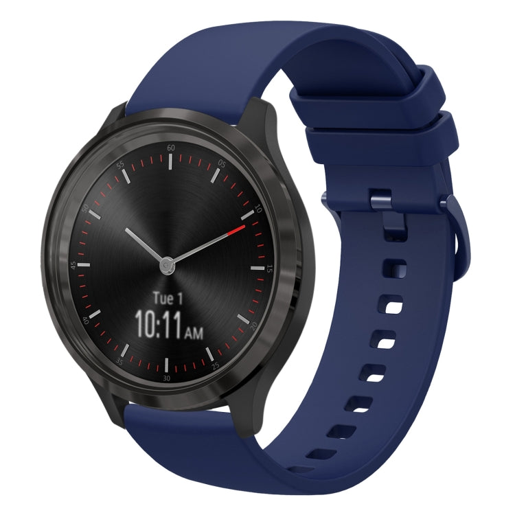 For Garminmove 3 20mm Solid Color Soft Silicone Watch Band