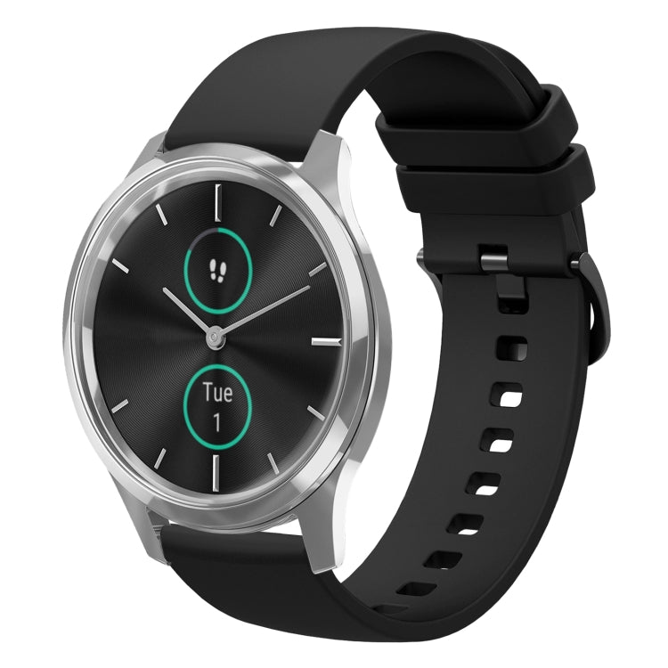 For Garmin VivoMove Luxe 20mm Solid Color Soft Silicone Watch Band
