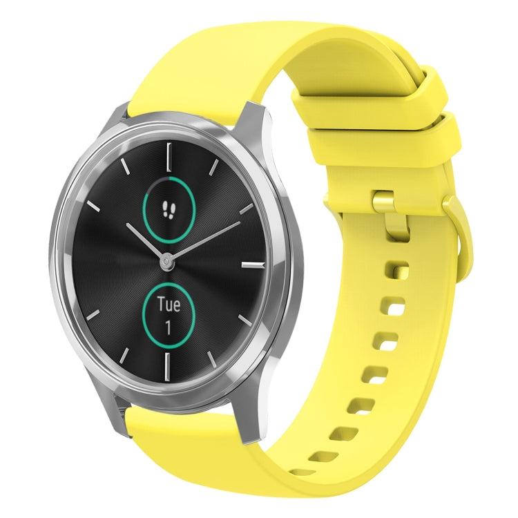 For Garminmove Luxe 20mm Solid Color Soft Silicone Watch Band
