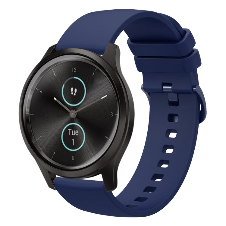For Garmin Garminmove Style 20mm Solid Color Soft Silicone Watch Band