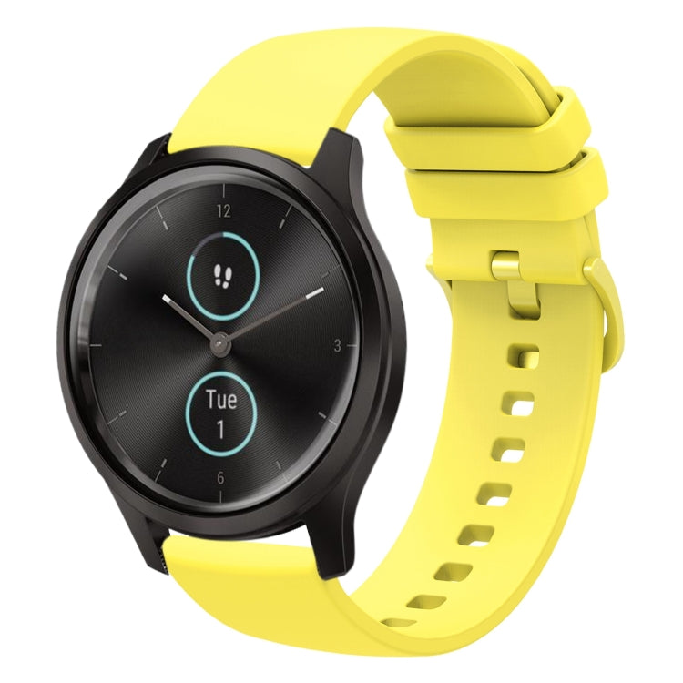 For Garmin Garminmove Style 20mm Solid Color Soft Silicone Watch Band