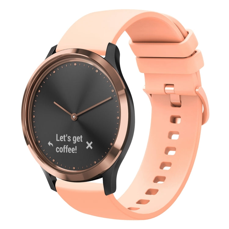 For Garmin Vivomove HR Sport 20mm Solid Color Soft Silicone Watch Band
