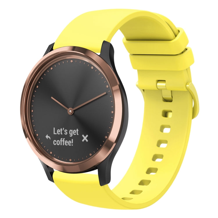 For Garmin Vivomove HR Sport 20mm Solid Color Soft Silicone Watch Band