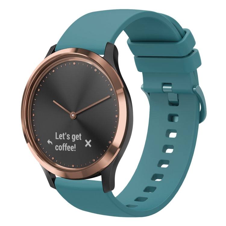 For Garmin Vivomove HR Sport 20mm Solid Color Soft Silicone Watch Band