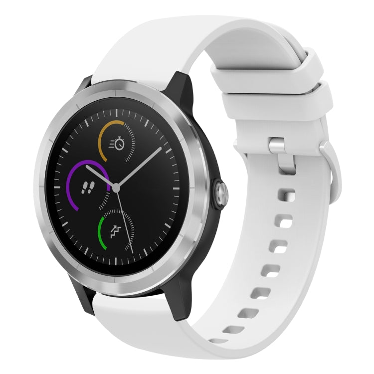 For Garmin Vivoactive 3 20mm Solid Color Soft Silicone Watch Band