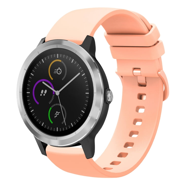For Garmin Vivoactive 3 20mm Solid Color Soft Silicone Watch Band