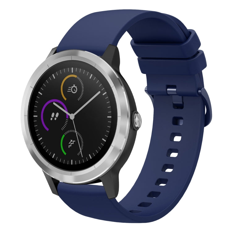 For Garmin Vivoactive 3 20mm Solid Color Soft Silicone Watch Band
