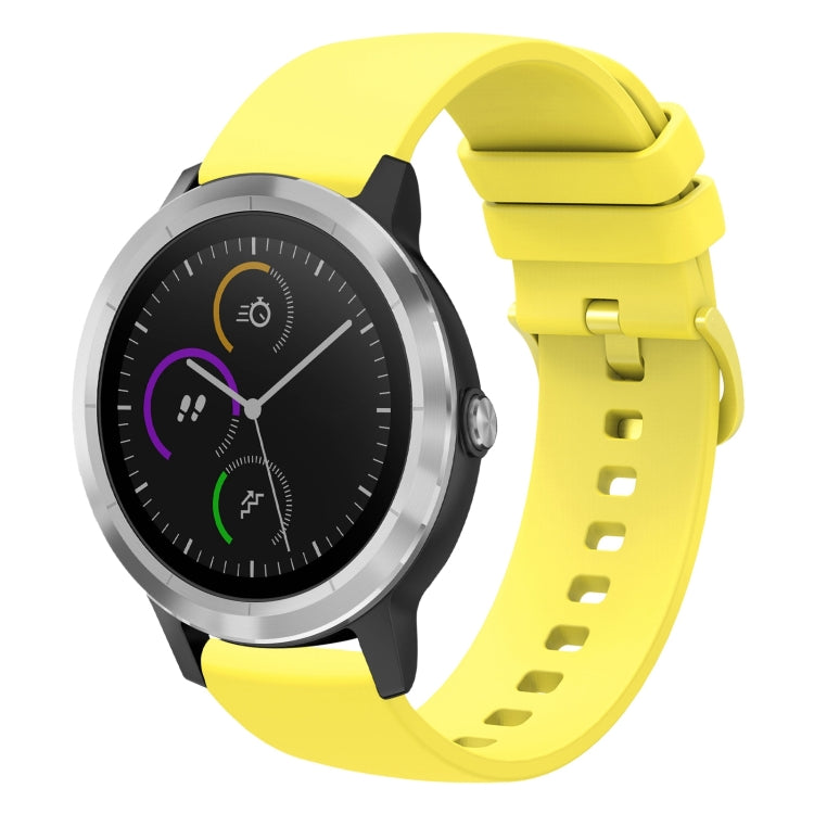 For Garmin Vivoactive 3 20mm Solid Color Soft Silicone Watch Band