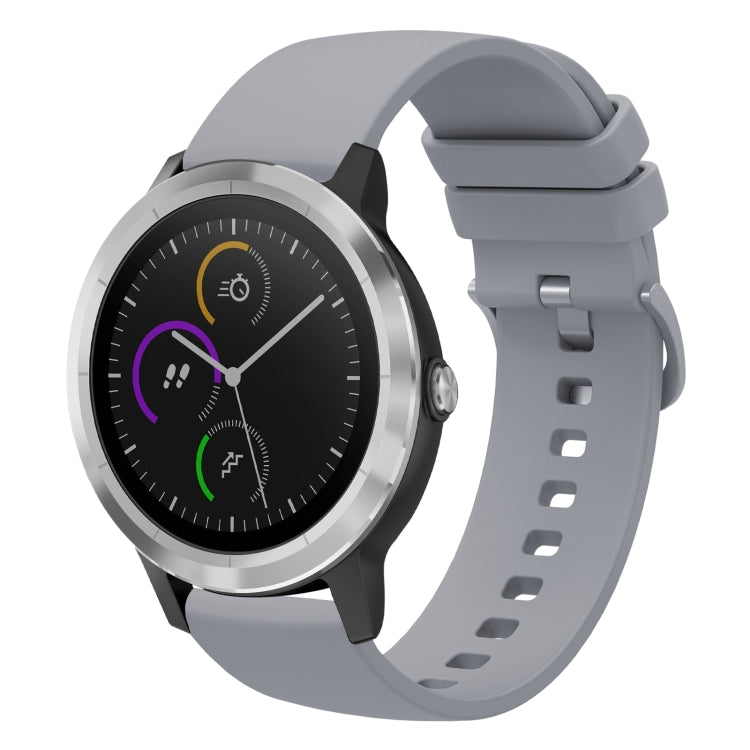 For Garmin Vivoactive 3 20mm Solid Color Soft Silicone Watch Band