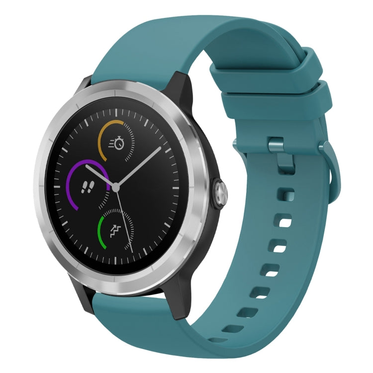 For Garmin Vivoactive 3 20mm Solid Color Soft Silicone Watch Band