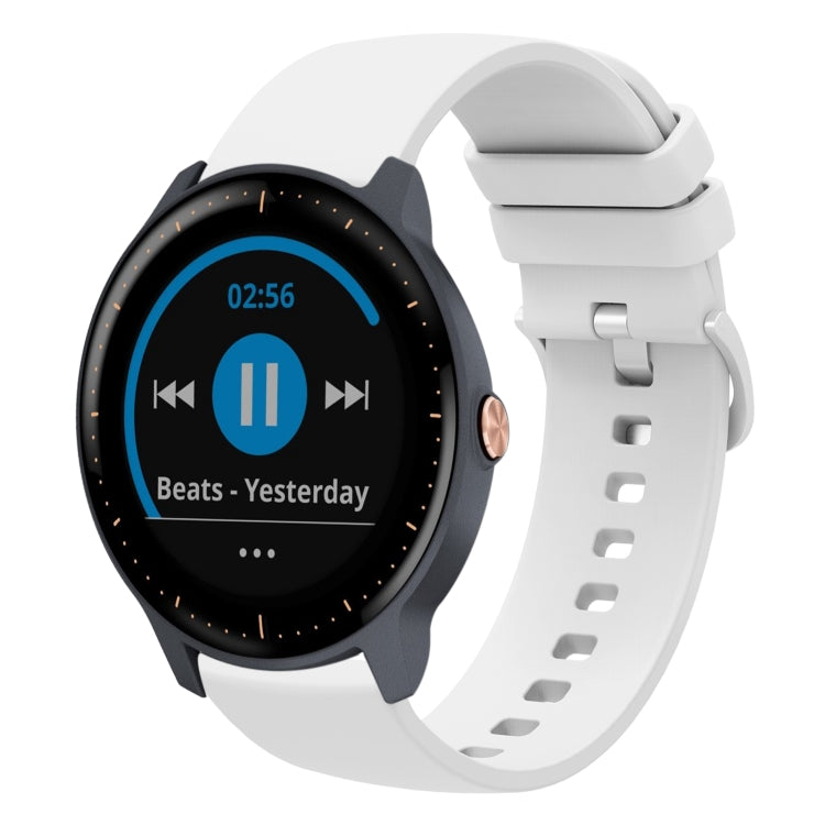 For Garmin Vivoactive3 Music 20mm Solid Color Soft Silicone Watch Band