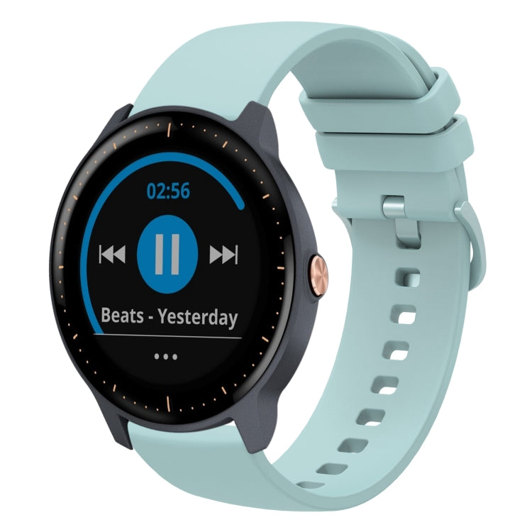 For Garmin Vivoactive3 Music 20mm Solid Color Soft Silicone Watch Band