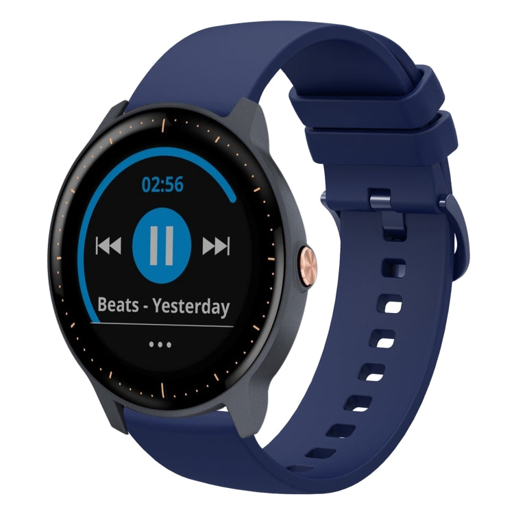 For Garmin Vivoactive3 Music 20mm Solid Color Soft Silicone Watch Band