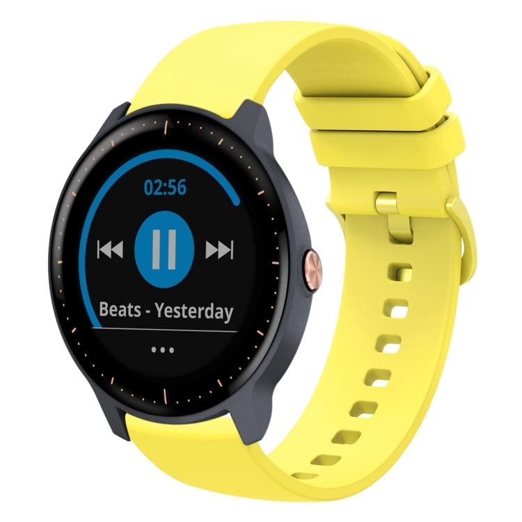 For Garmin Vivoactive3 Music 20mm Solid Color Soft Silicone Watch Band