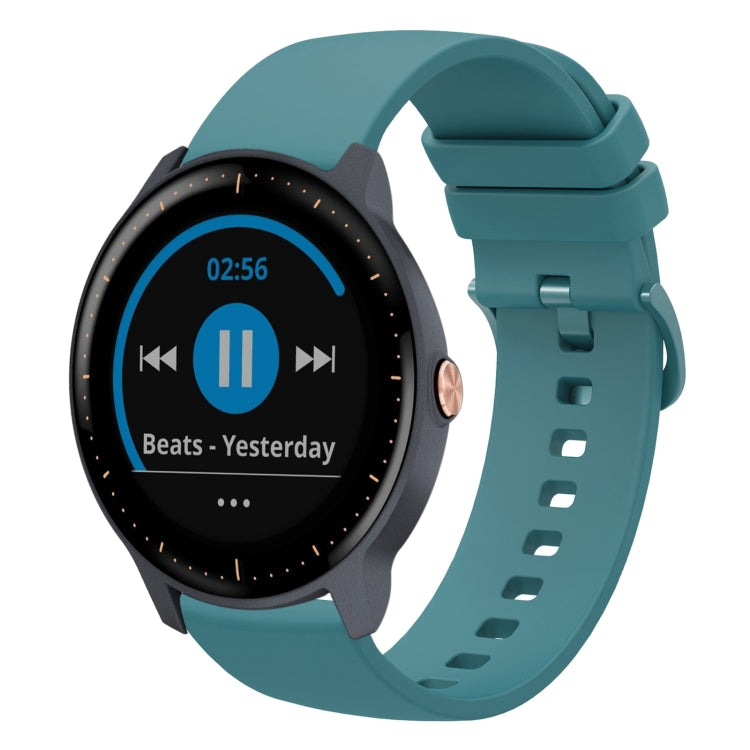 For Garmin Vivoactive3 Music 20mm Solid Color Soft Silicone Watch Band