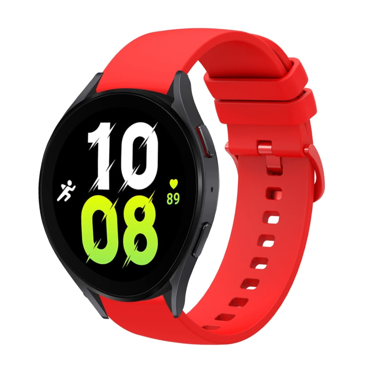 For Samsung Galaxy Watch5 44mm 20mm Solid Color Soft Silicone Watch Band