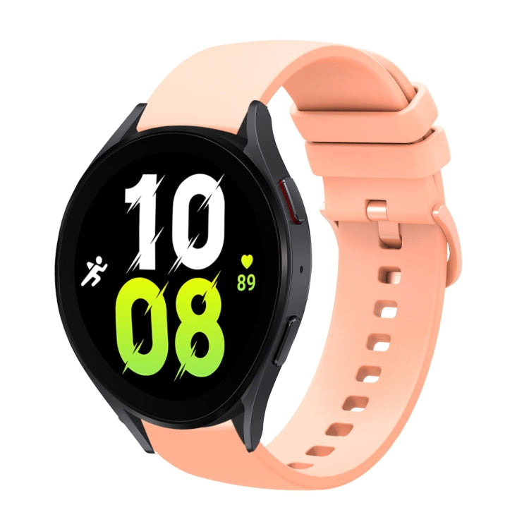 For Samsung Galaxy Watch5 Pro 45mm 20mm Solid Color Soft Silicone Watch Band