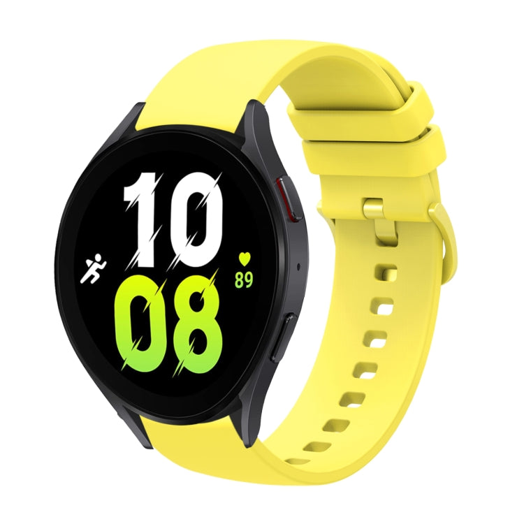 For Samsung Galaxy Watch5 Pro 45mm 20mm Solid Color Soft Silicone Watch Band