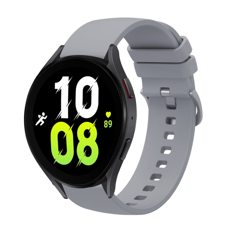 For Samsung Galaxy Watch5 Pro 45mm 20mm Solid Color Soft Silicone Watch Band