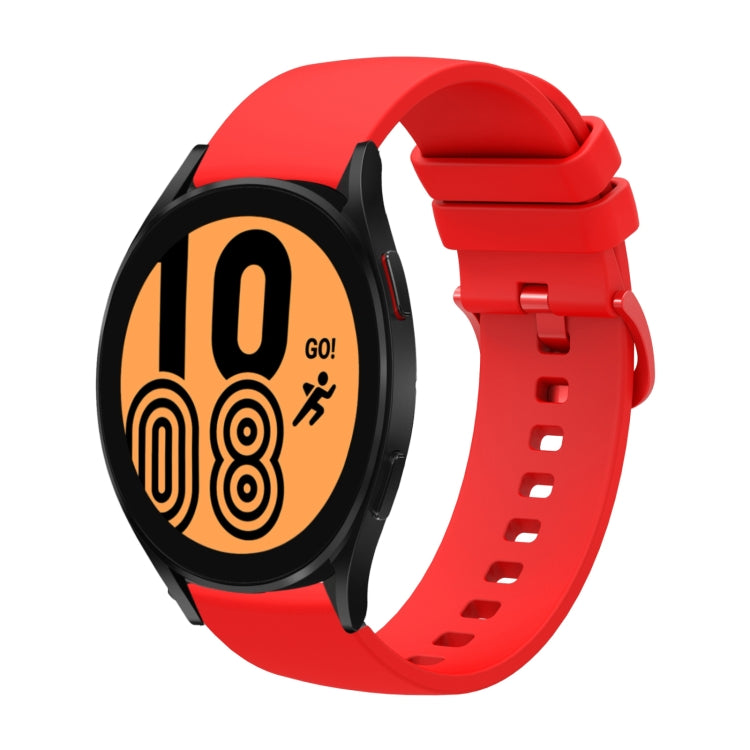 For Samsung Galaxy Watch4 40mm 20mm Solid Color Soft Silicone Watch Band