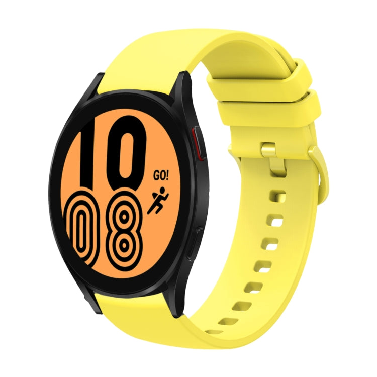 For Samsung Galaxy Watch4 40mm 20mm Solid Color Soft Silicone Watch Band