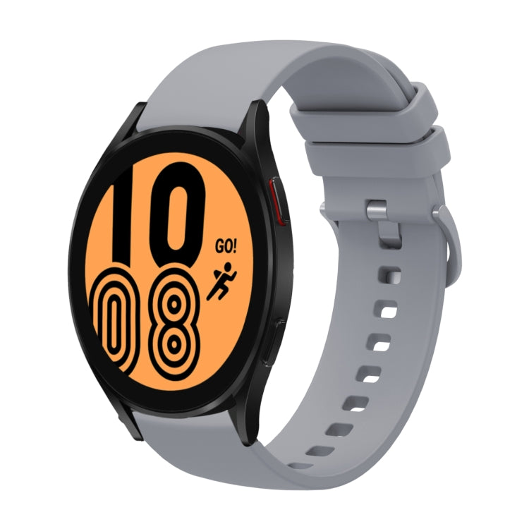 For Samsung Galaxy Watch4 40mm 20mm Solid Color Soft Silicone Watch Band