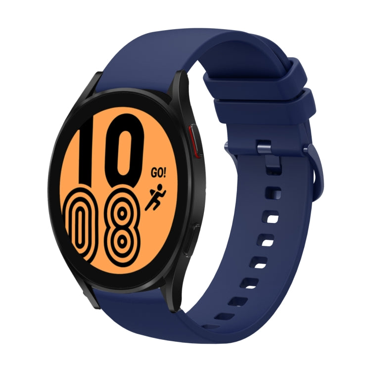 For Samsung Galaxy Watch4 44mm 20mm Solid Color Soft Silicone Watch Band