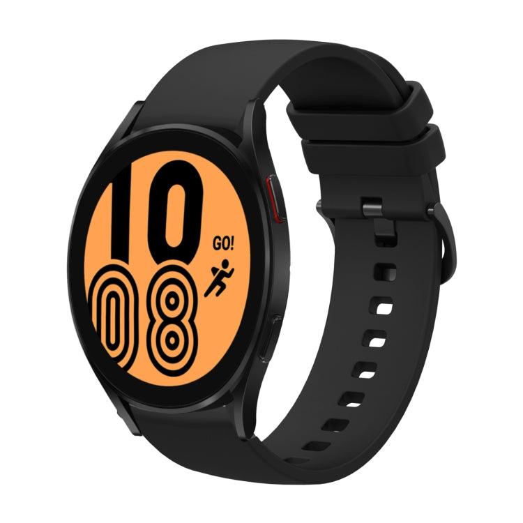 For Samsung Galaxy Watch4 44mm 20mm Solid Color Soft Silicone Watch Band