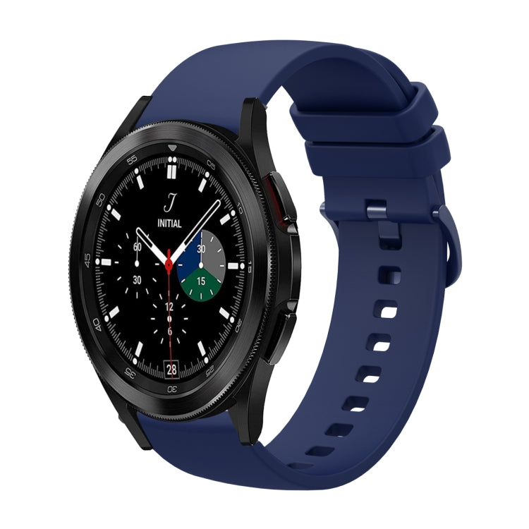 For Samsung  Galaxy Watch 4 Classic 46mm 20mm Solid Color Soft Silicone Watch Band