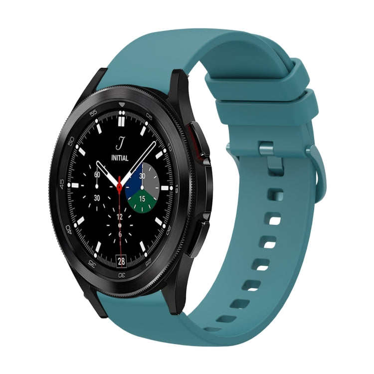 For Samsung  Galaxy Watch 4 Classic 46mm 20mm Solid Color Soft Silicone Watch Band