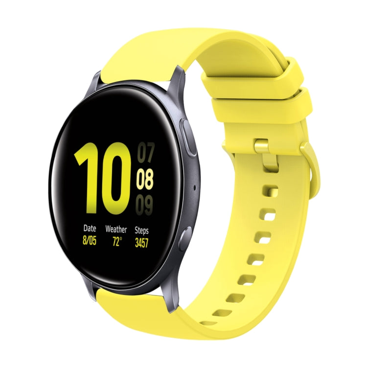 For Samsung Galaxy Watch Active 2 44mm 20mm Solid Color Soft Silicone Watch Band