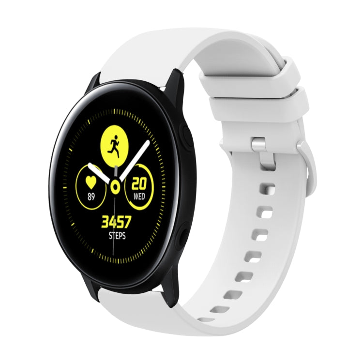 For Samsung Galaxy Watch Active 40mm 20mm Solid Color Soft Silicone Watch Band