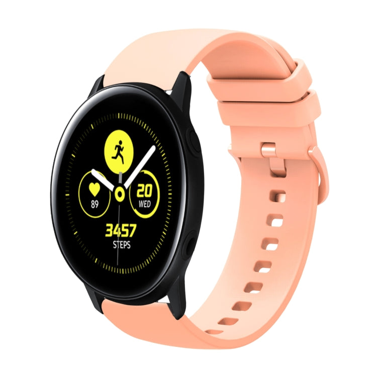 For Samsung Galaxy Watch Active 40mm 20mm Solid Color Soft Silicone Watch Band