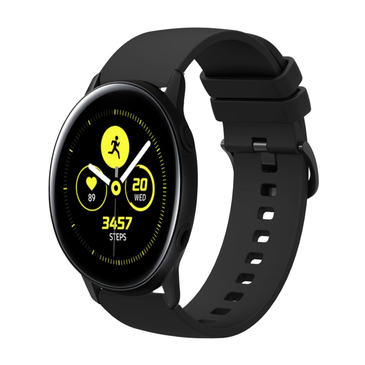 For Samsung Galaxy Watch Active 40mm 20mm Solid Color Soft Silicone Watch Band